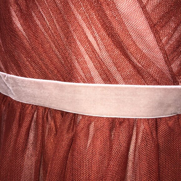 Size 6 Knee-Length Bridesmaid Burnt Orange Persismmon Rust Cayenne Vintage - Picture 5 of 9